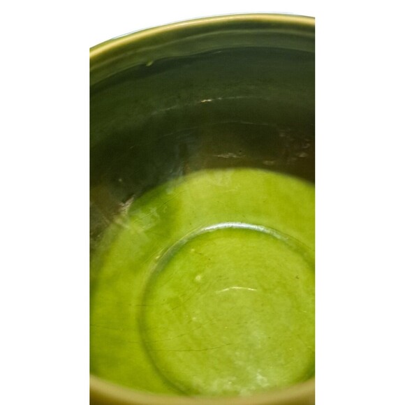 Royal Haegar MCM Green EARTH WRAP Textured Round Planter Brown Orange Cottage - Picture 4 of 12